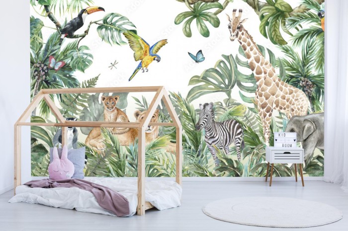 fototapeta dzungla dla dzieci zoo