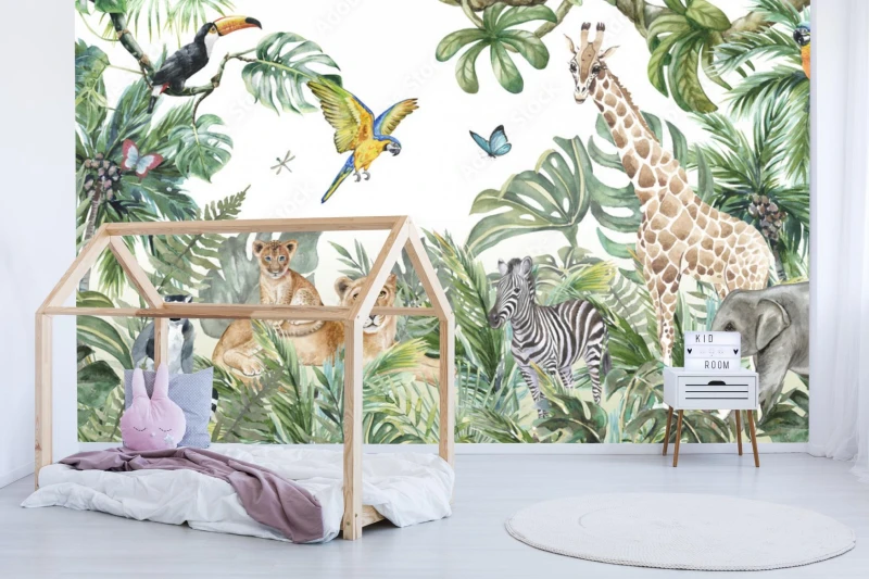 fototapeta dzungla dla dzieci zoo