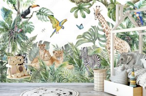 fototapeta dzungla dla dzieci zoo