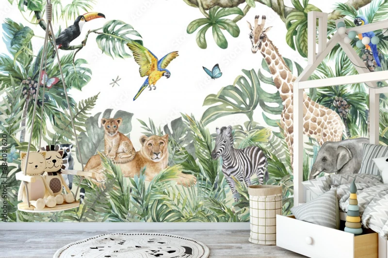 fototapeta dzungla dla dzieci zoo