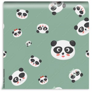 fototapeta wektorowy bezszwowy wzor panda niedzwiedz st