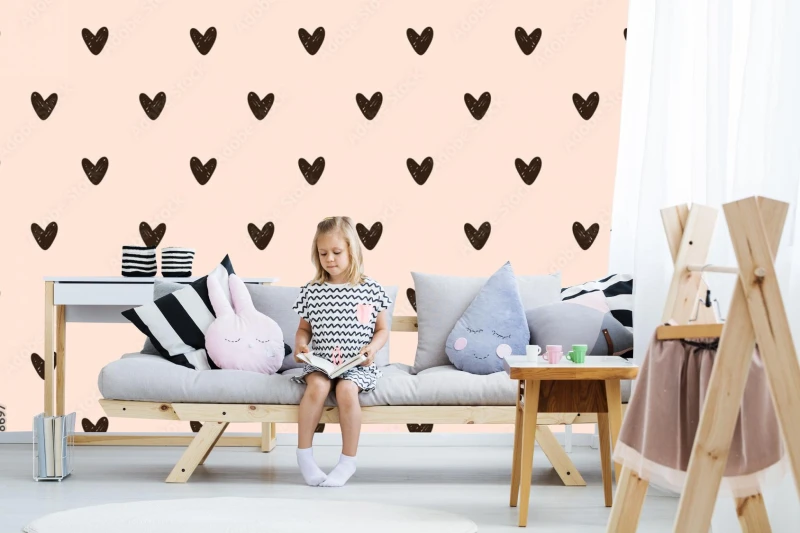 fototapeta wzor serca bez szwu heart