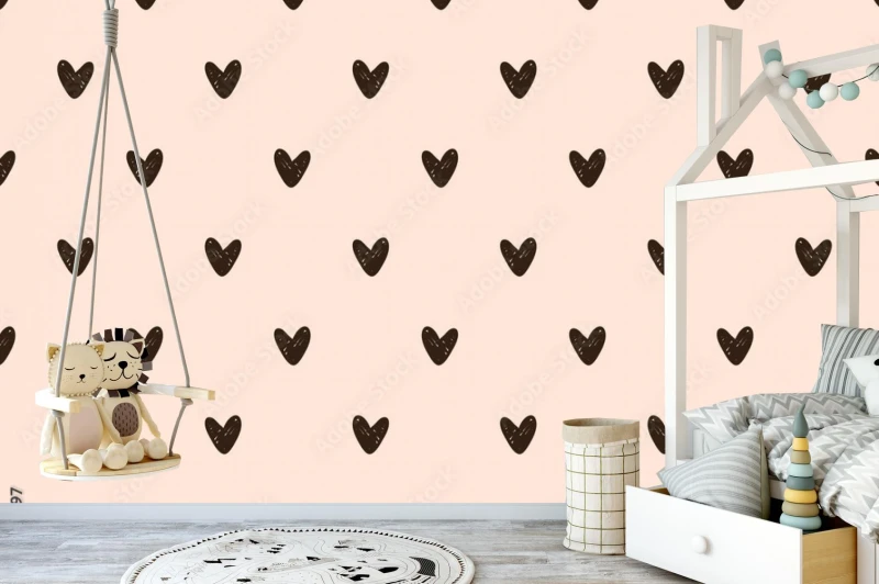 fototapeta wzor serca bez szwu heart