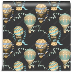 fototapeta wzor z recznie rysowane swiateczne balony na gor