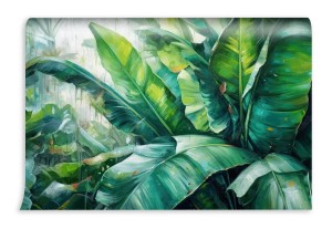 fototapeta liscie bananowca