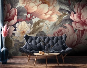 fototapeta boho kwiaty