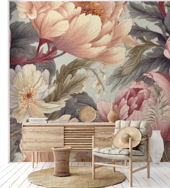 fototapeta boho kwiaty