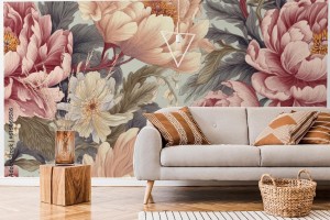 fototapeta boho kwiaty