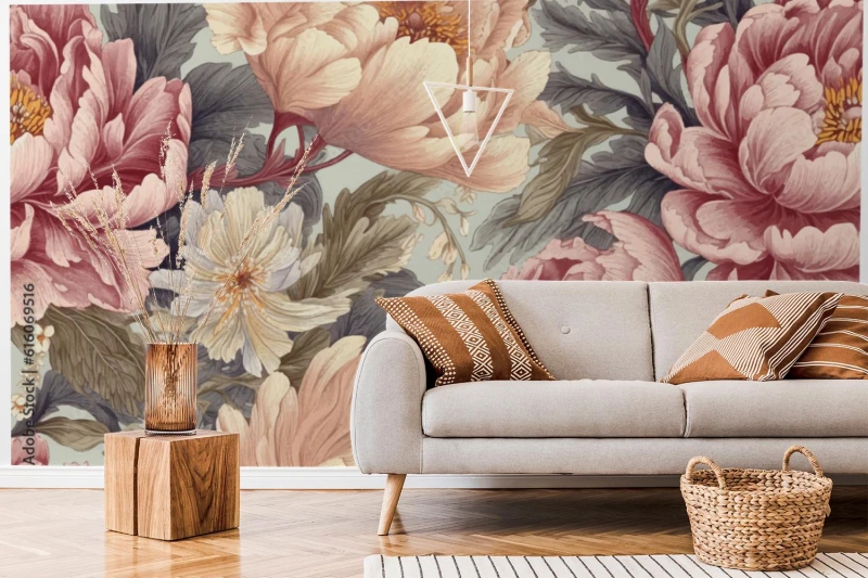fototapeta boho kwiaty