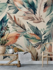 fototapeta boho liscie