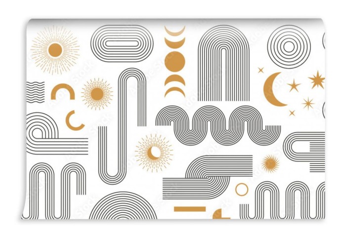 fototapeta geoeatryczna w stylu boho