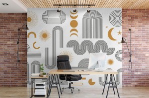fototapeta geoeatryczna w stylu boho