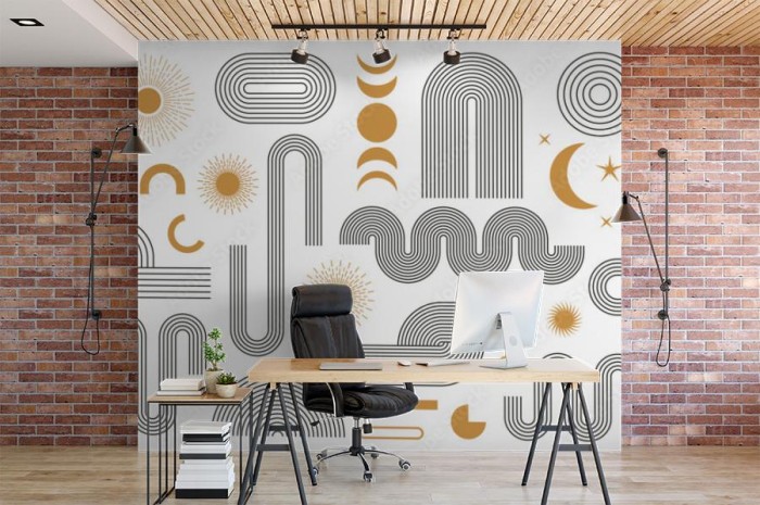 fototapeta geoeatryczna w stylu boho