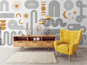 fototapeta geoeatryczna w stylu boho