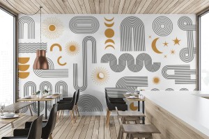 fototapeta geoeatryczna w stylu boho