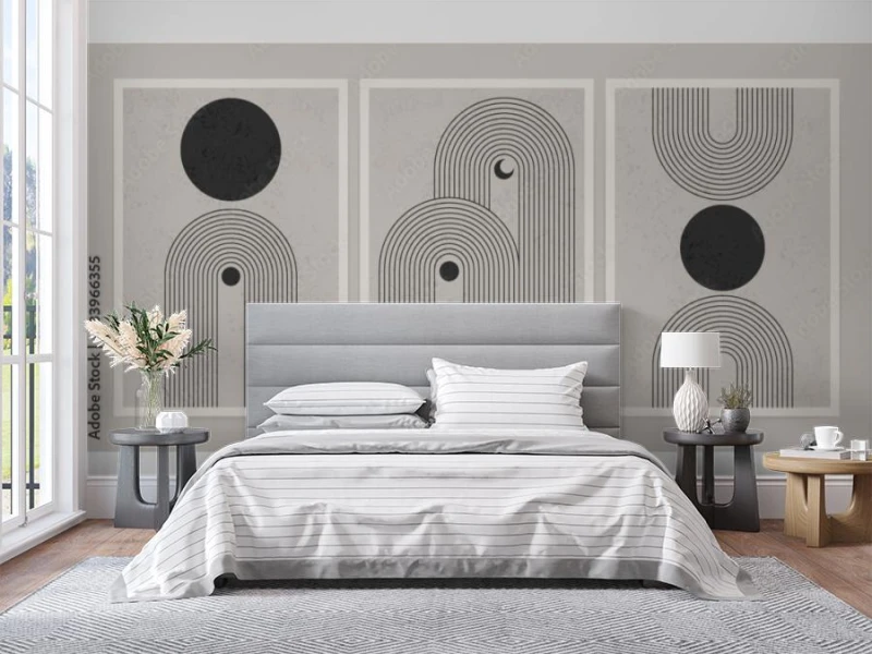 fototapeta geometria w stylu boho