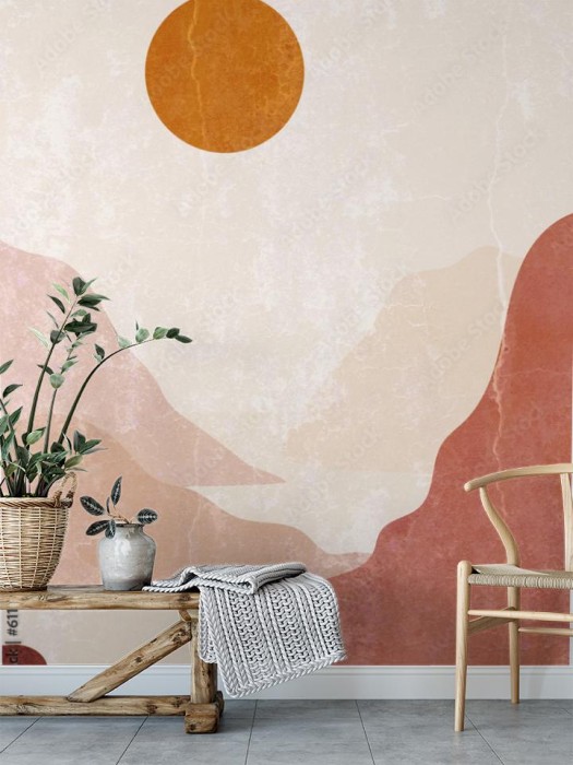 fototapeta minimalistyczny wzor w stylu boho