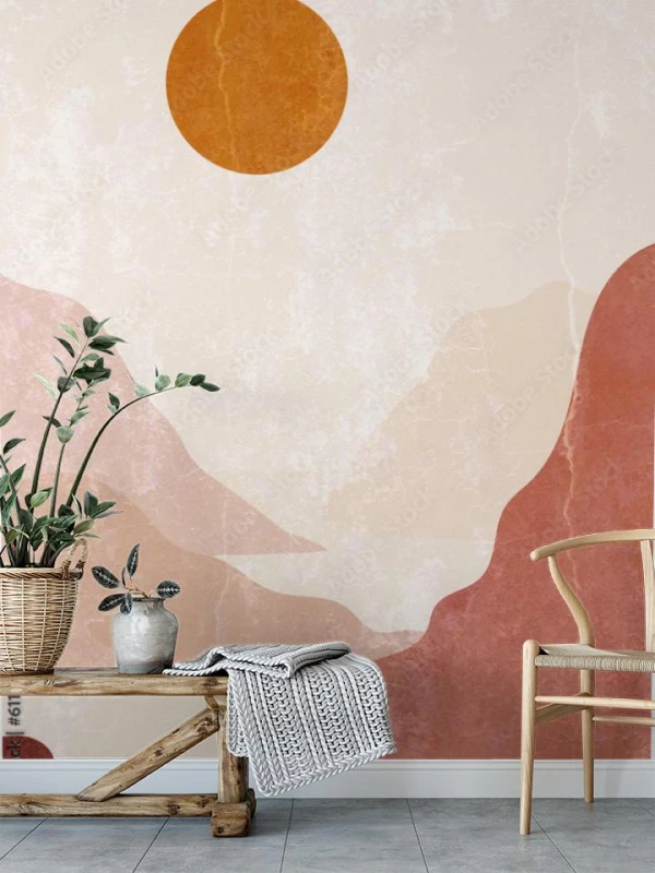 fototapeta minimalistyczny wzor w stylu boho