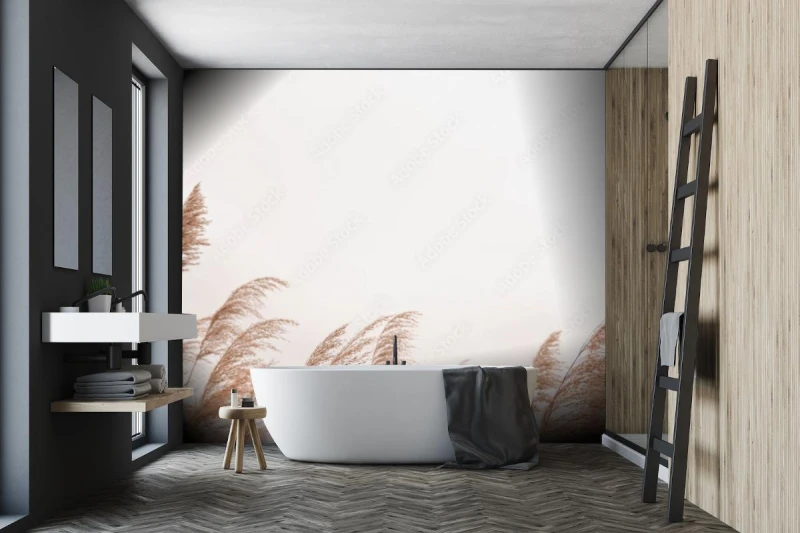 fototapeta pampas grass outdoor in light