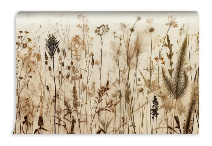 fototapeta suche ziola i kwiaty boho