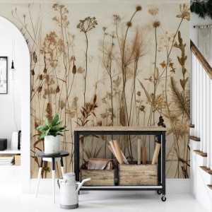 fototapeta suche ziola i kwiaty boho
