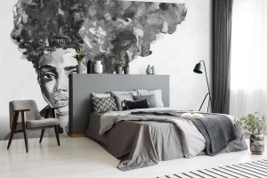 fototapeta afrykanska kobieta akwarela piekno malowanie i