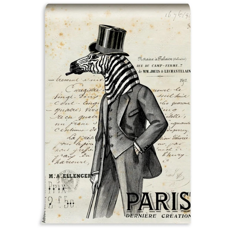 fototapeta czlowiek zebra