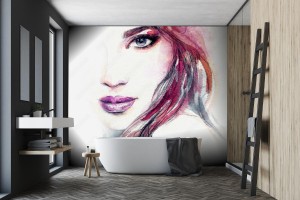 fototapeta portret kobiety ilustracja moda malarstwo