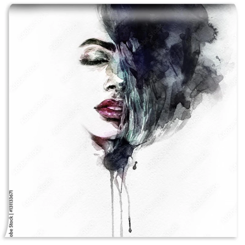fototapeta streszczenie twarz kobiety ilustracja moda