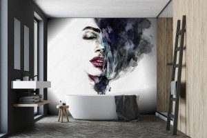 fototapeta streszczenie twarz kobiety ilustracja moda