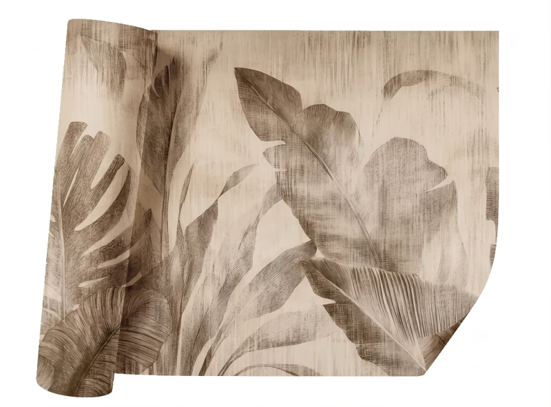 fototapeta liscie w cieplych odcieniach sepii vintage retro.png