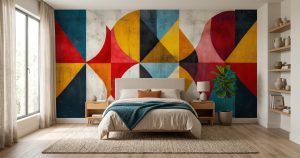 Fototapeta geometryczna bauhaus na tle betonu.png
