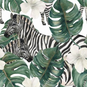 tapeta zebra liście