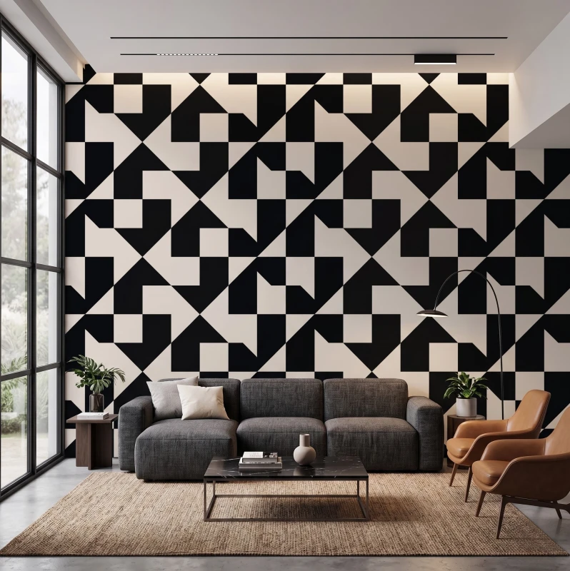 tapeta geometryczne kafelki