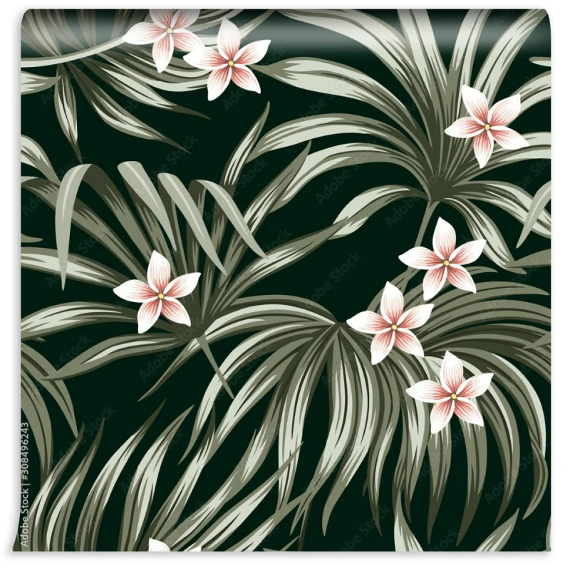 fototapeta tropikalny rocznika kwiatu plumeria kwiecista