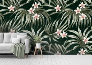 fototapeta tropikalny rocznika kwiatu plumeria kwiecista