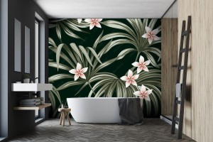 fototapeta tropikalny rocznika kwiatu plumeria kwiecista