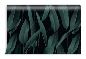 fototapeta wzor tropikalnych roslin rajski ptak