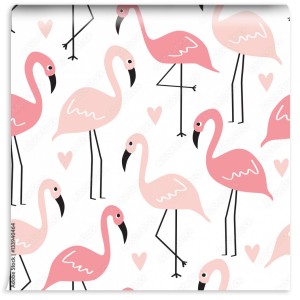 fototapeta bezszwowe flamingo wzor ilustracji wektorowych