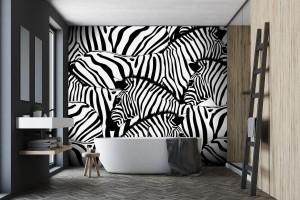 fototapeta zebra bezszwowy wzor snannah zwierzecy ornament d