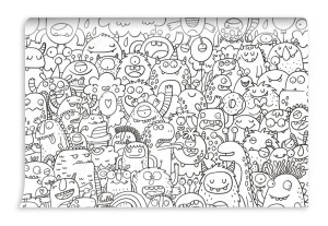 fototapeta funny big coloring poster in