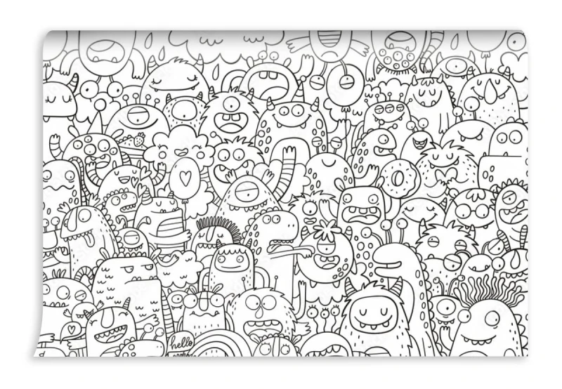 fototapeta funny big coloring poster in