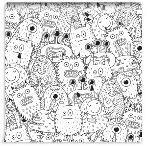 fototapeta funny monsters seamless