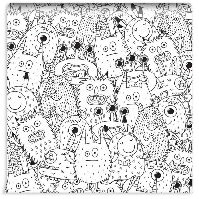 fototapeta funny monsters seamless