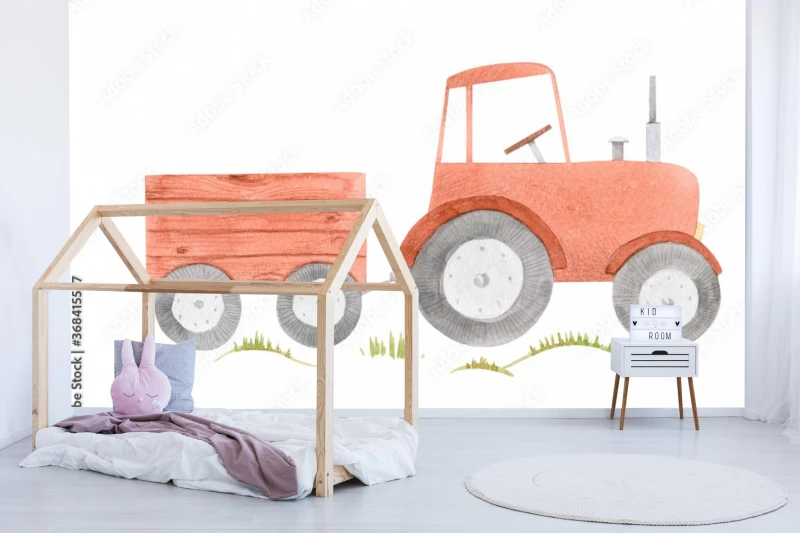 fototapeta piekna ilustracja z urocza akwarela