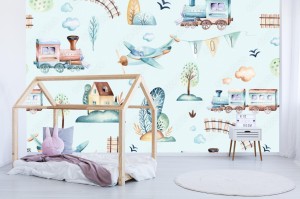 fototapeta swiat chlopcow samolot z kreskowek samolot i