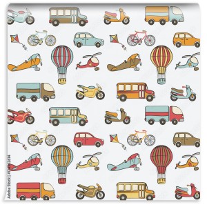 fototapeta transport dzieci bez szwu wzor