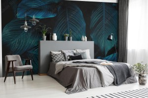 fototapeta liscie spathiphyllum cannifolium streszczenie