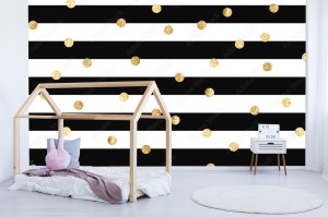 fototapeta wektor wzor z polka zloty brokat
