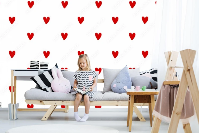 fototapeta wzor serca bez szwu heart